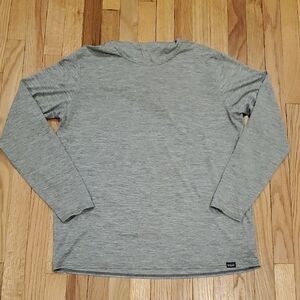 Patagonia Men's Heather Gray Long Sleeve Hooded Tee